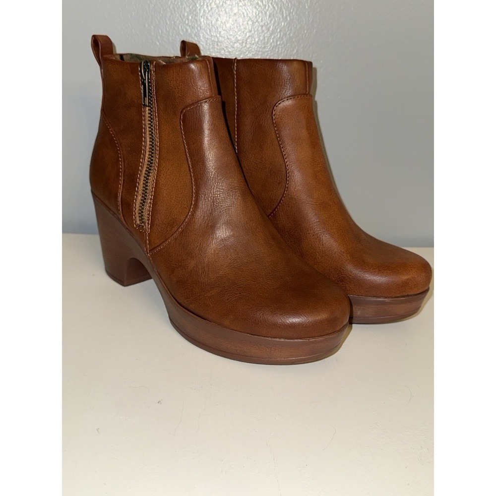 BOC Booties Size 7.5M Side Zip Ankle Boots Round Toe Imported Festival, Boho